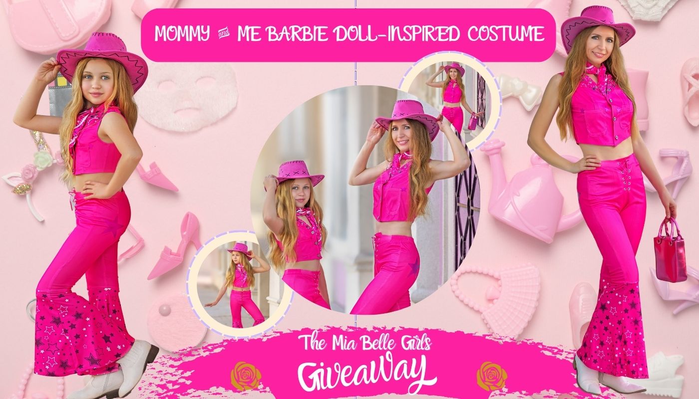 Mia Belle Mommy and Me Barbie Doll Inspired Halloween Costume Pink / 8Y