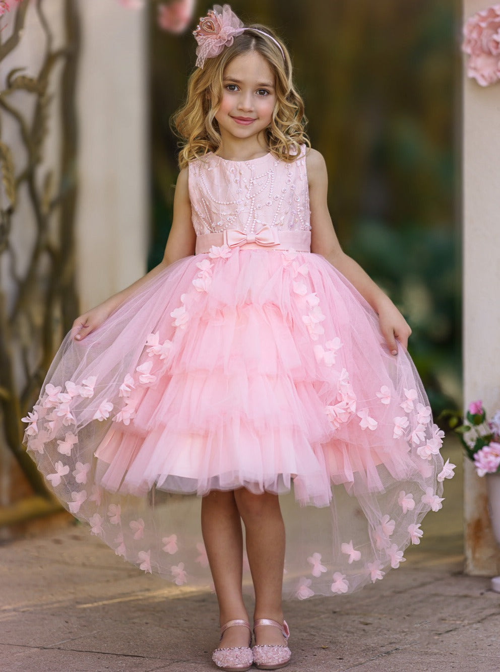 Girls pink dresses best sale