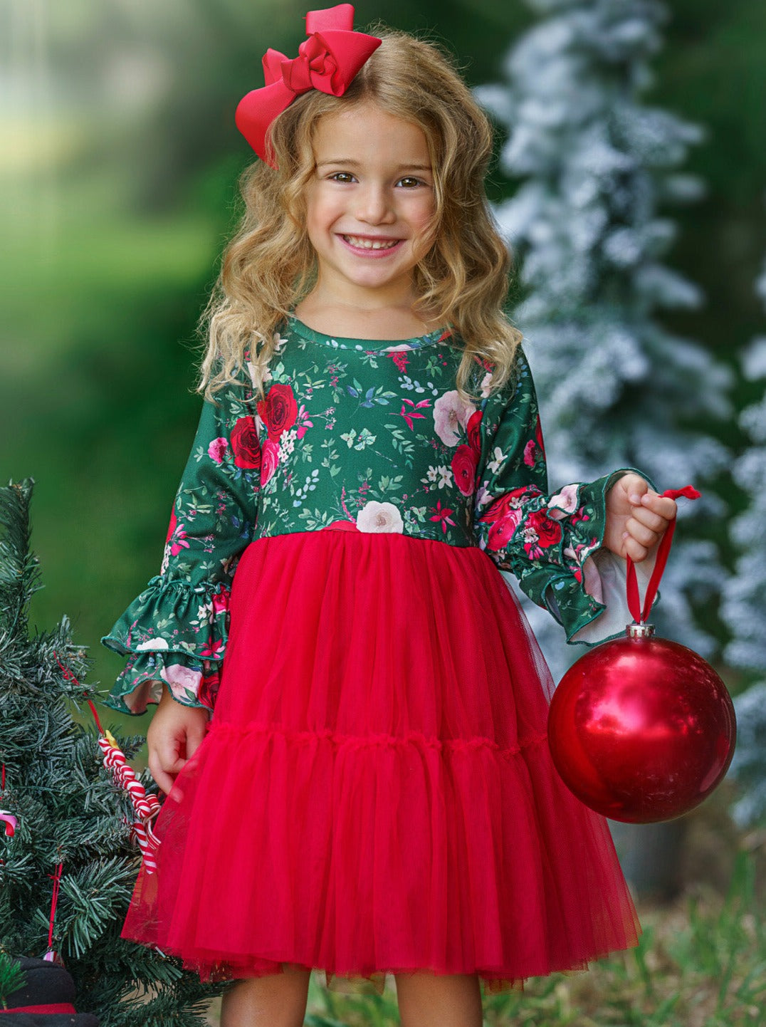 Winter Floral Tutu Dress ...