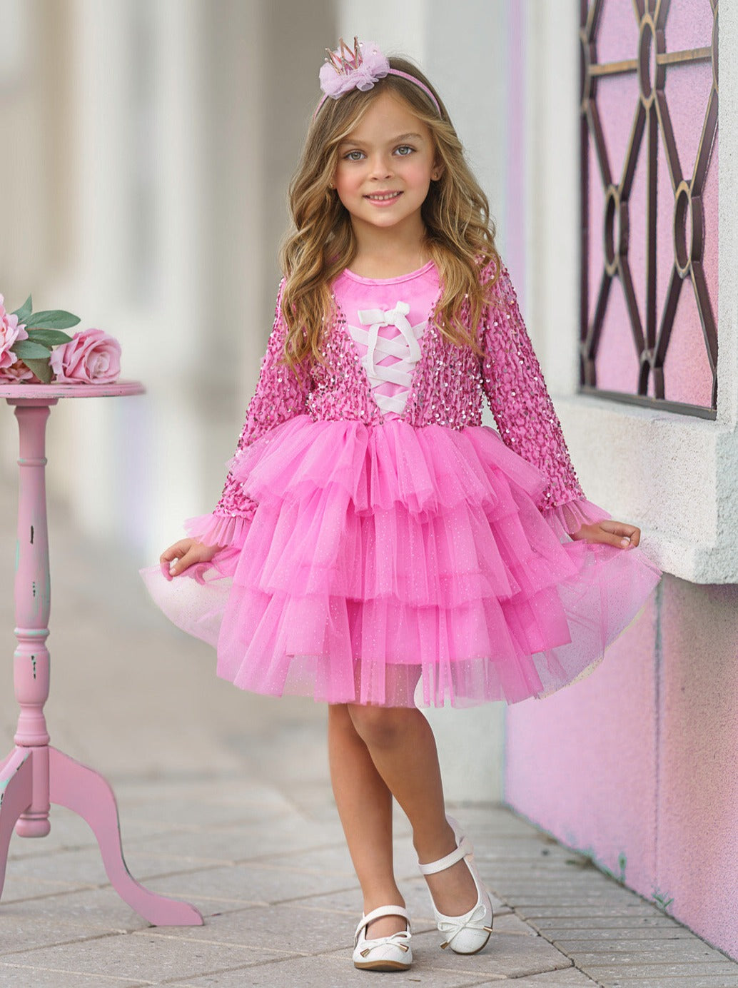 Mia Belle Girls L.O.L. Surprise Center Stage Ballerina Dress Pink 8Y