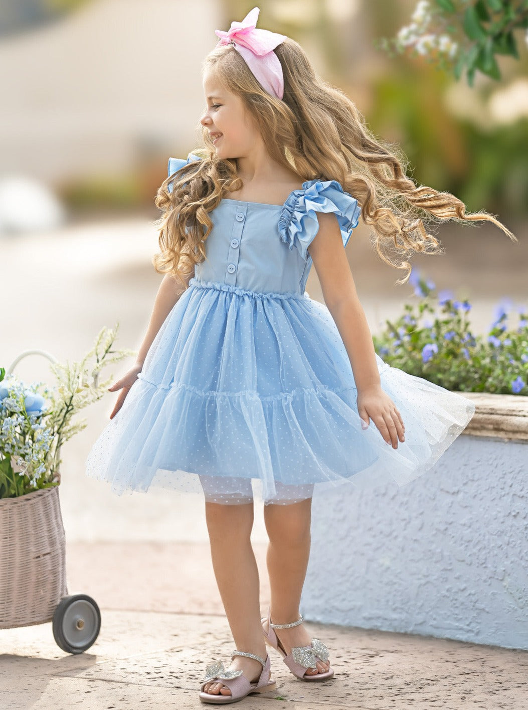 Girls blue sundress online