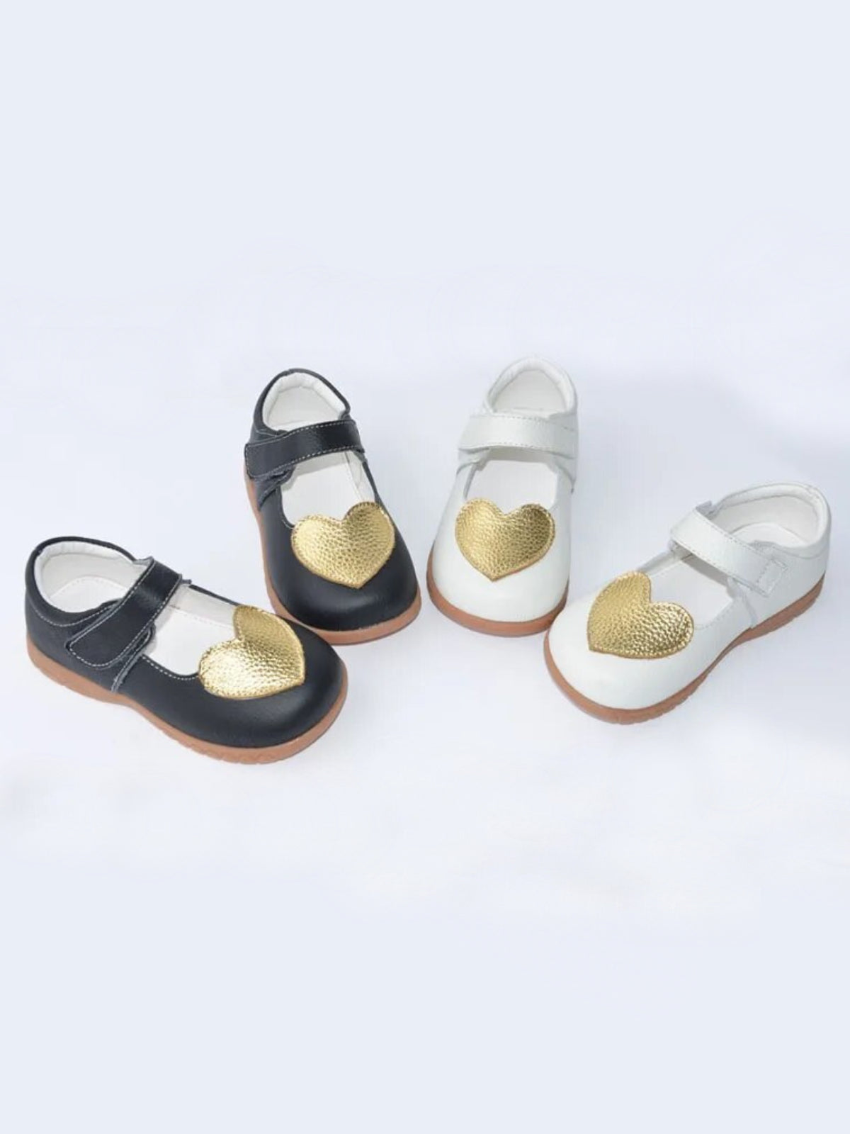 Mia Belle Girls Gold Heart Mary Jane Shoes | Shoes By Liv & Mia