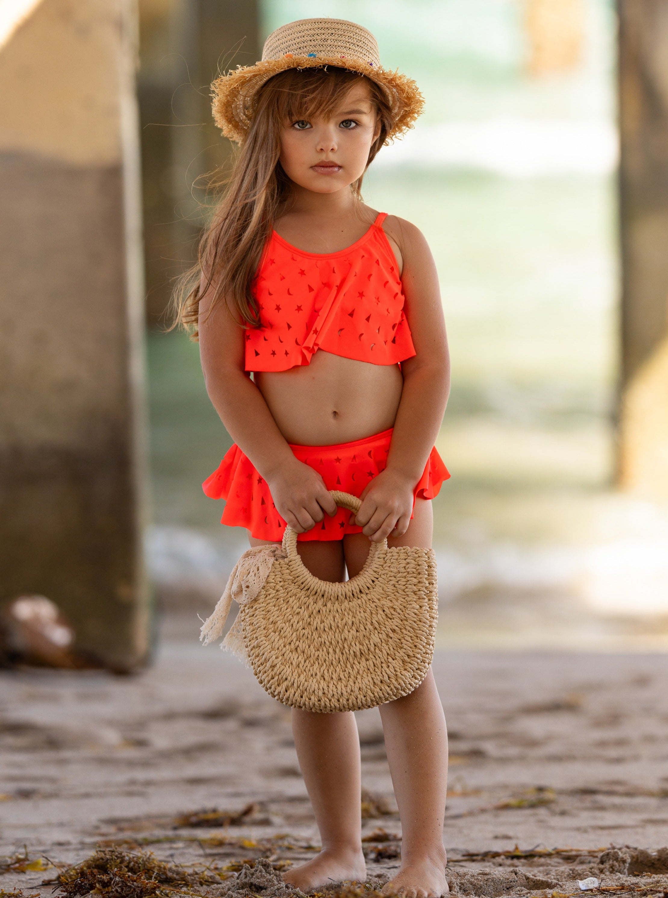 Moon N' Stars Skirted Two Piece Swimsuit