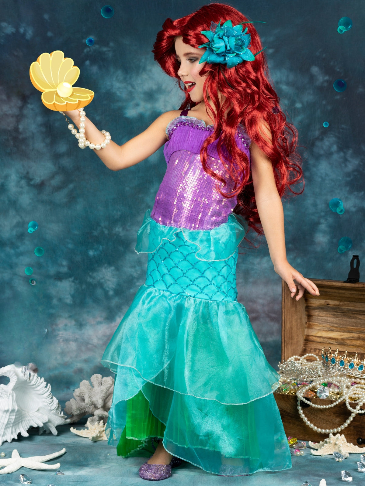 Halloween Costumes Little Mermaid Ariel Inspired Princess Costume Dress Mia Belle Girls