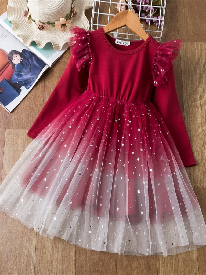 Oh Starry Night Sequin Tulle Party Dress – Mia Belle Girls