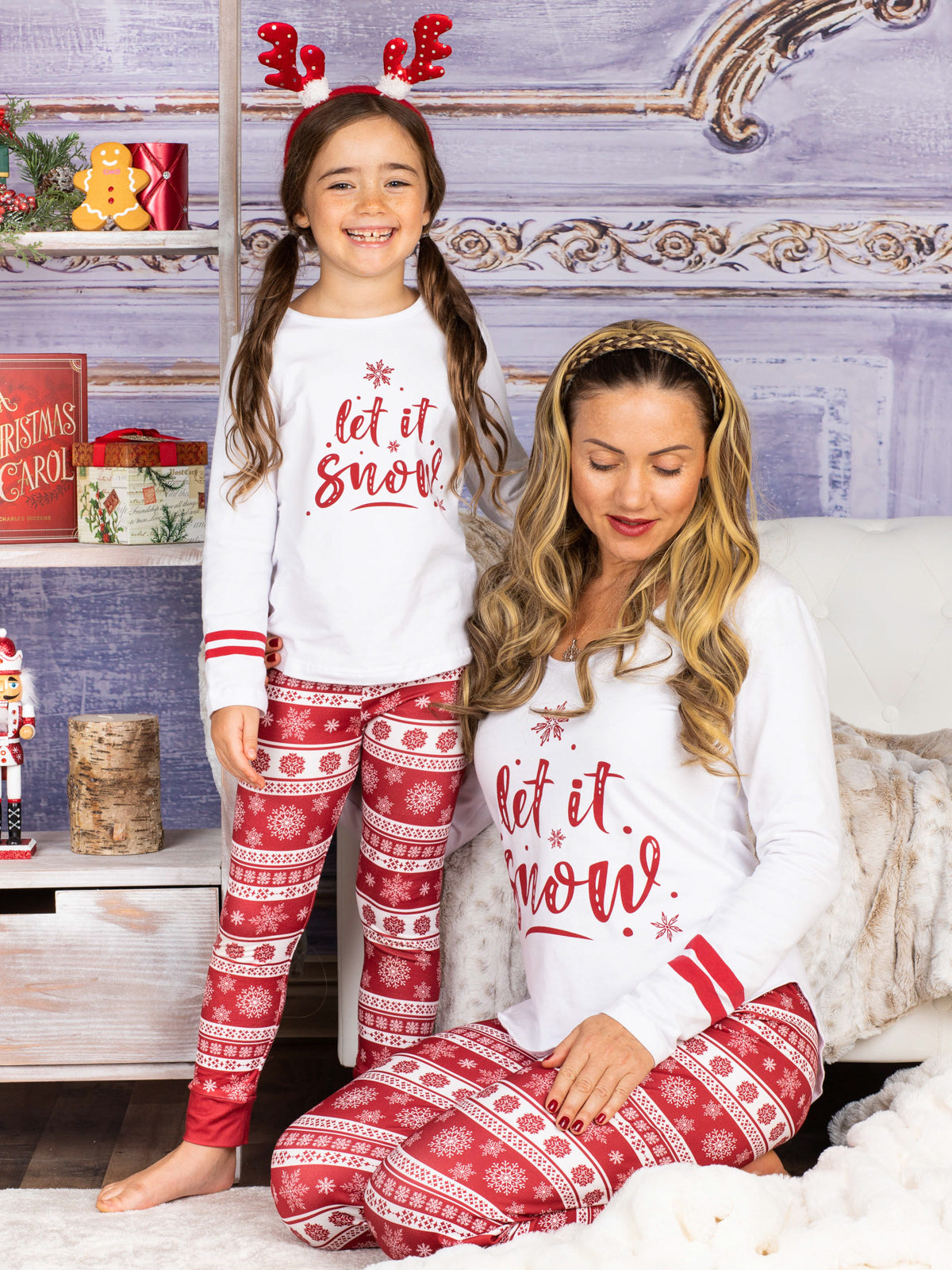 Fuzzy Christmas Pajama Pants Family Baby Kids Matching Pajamas for