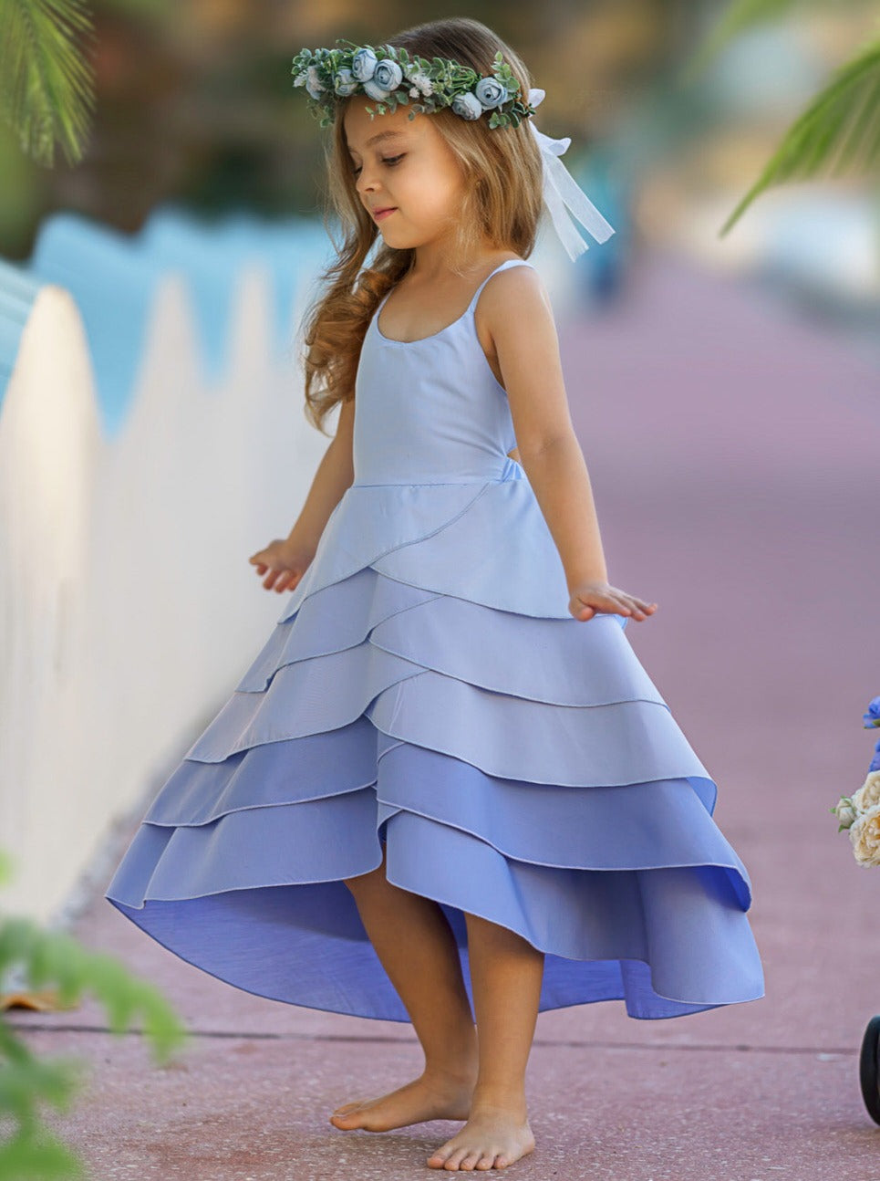 Pretty Little Girls Dresses  Summer Tiered Dress - Mia Belle Girls
