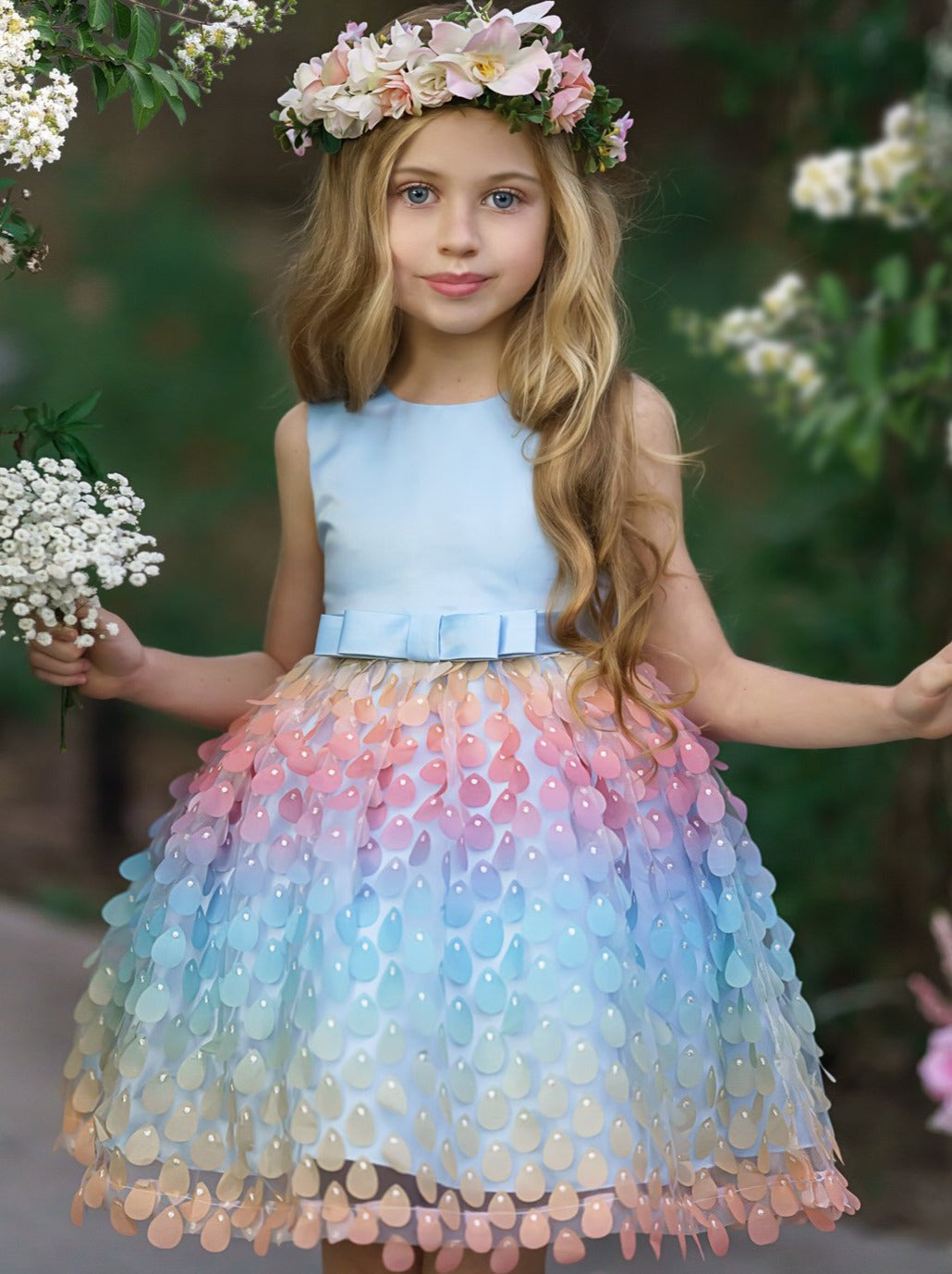 2022 Summer Rainbow Dress Kid Pastel Party Dress Fashion Princess Pleated  Dress Maid Girl Costume Cute Kids Belle Clothing From Fashionstype, $14.14