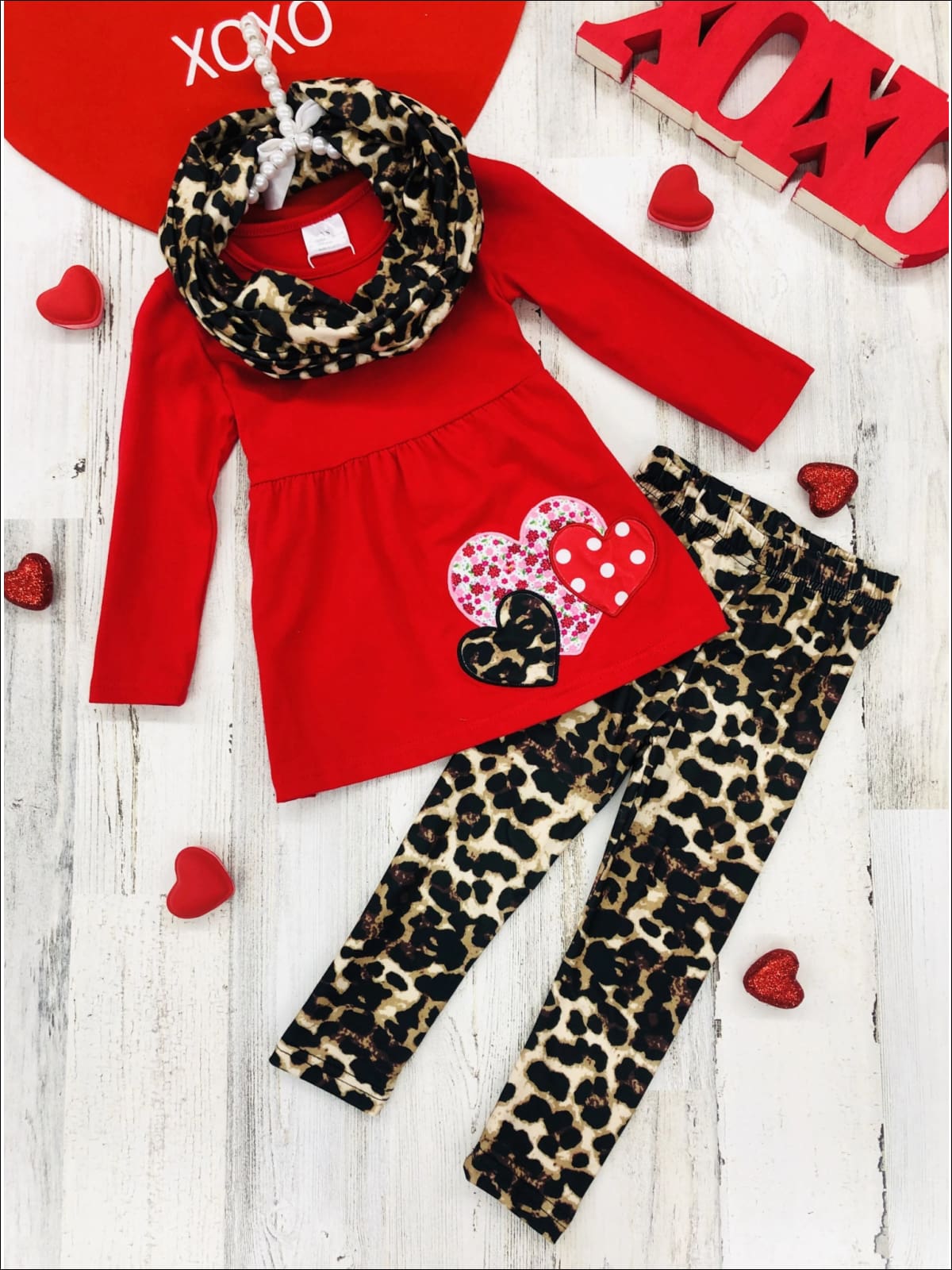 Girls Fall Outfits  Tunic, Leggings And Scarf Set - Mia Belle Girls