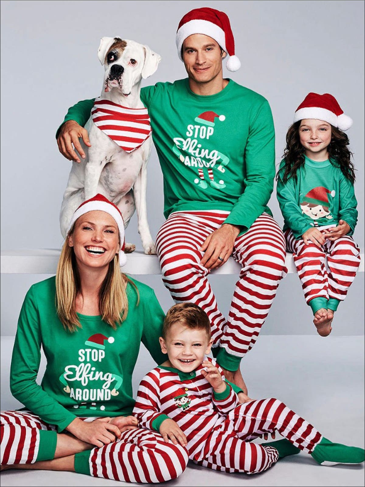 Family Christmas Pajamas Set  Long Sleeve Winter Reindeer Pajamas – Mia  Belle Girls