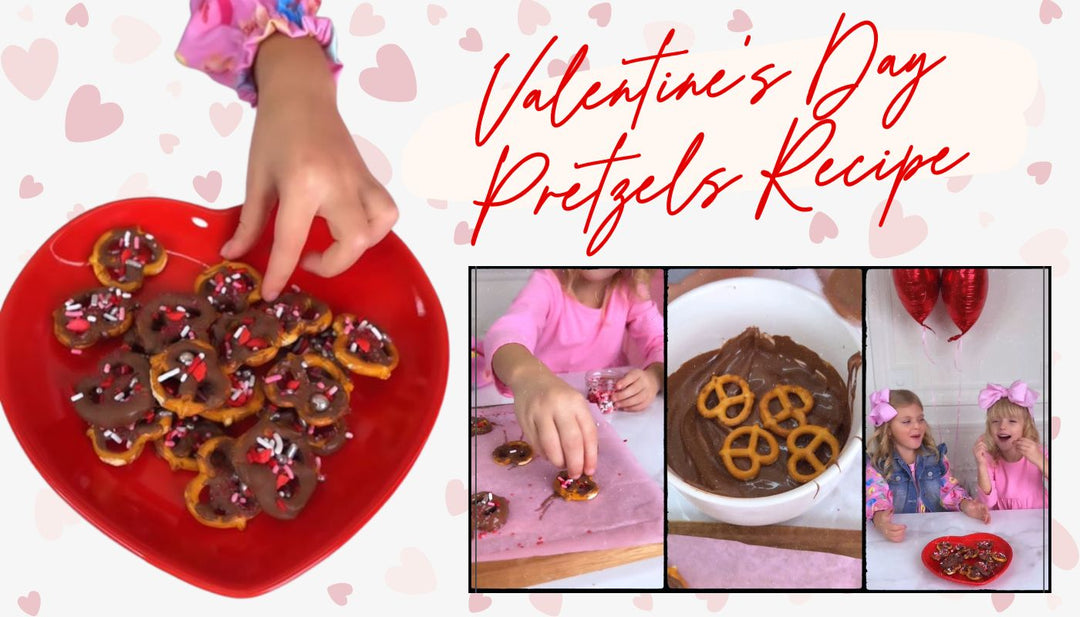 Kids DIY Valentine's Day Pretzels Recipe | Mia Belle Girls Blog