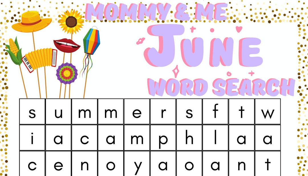 Mommy & Me Activities | June Word Search | Mia Belle Girls Blog