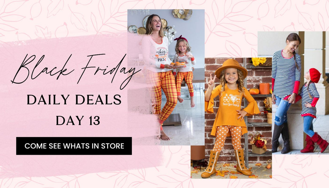 Mia Belle Girls Black Friday Daily Deals: Legging & Mommy & Me Sets