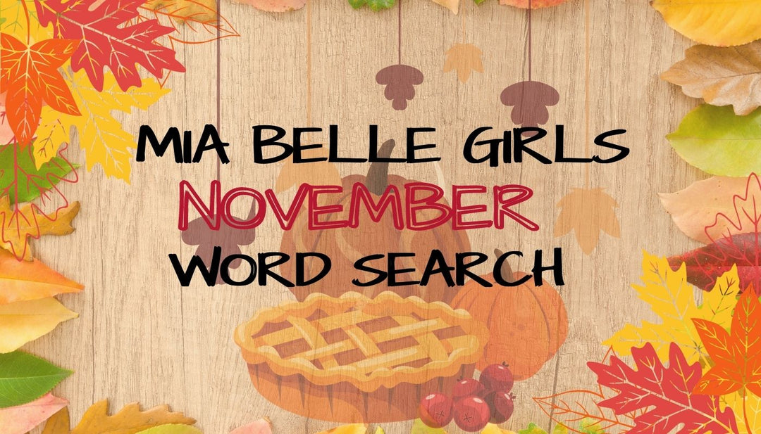 Mia Belle Girls November Word Search