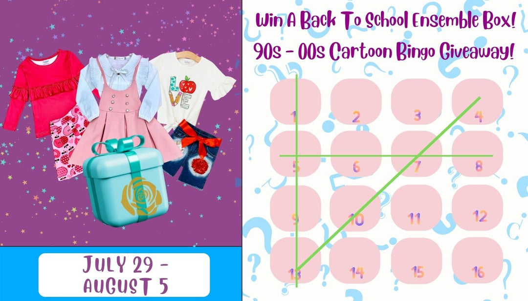 Win A Back To School Ensemble Box: 90s - 00s Cartoon Bingo Giveaway! 