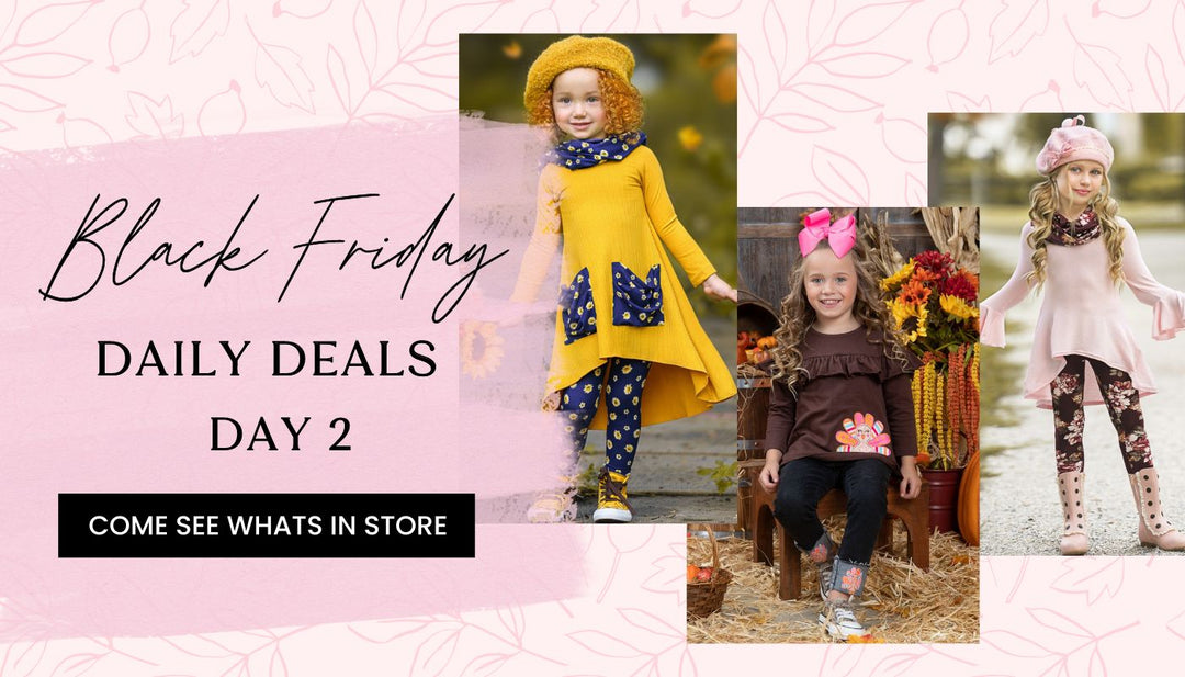 Mia Belle Girls Black Friday Daily Deals: Fall Denim & Legging Sets