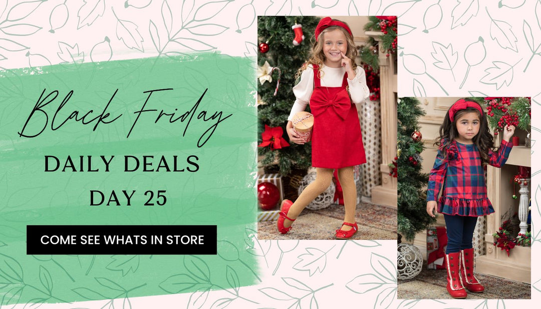 Mia Belle Girls Black Friday Daily Deals: Happy Holiday Toddler Sets