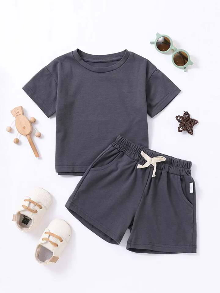 Boys Sporty Short Set | Mia Belle Girls Spring Outfits