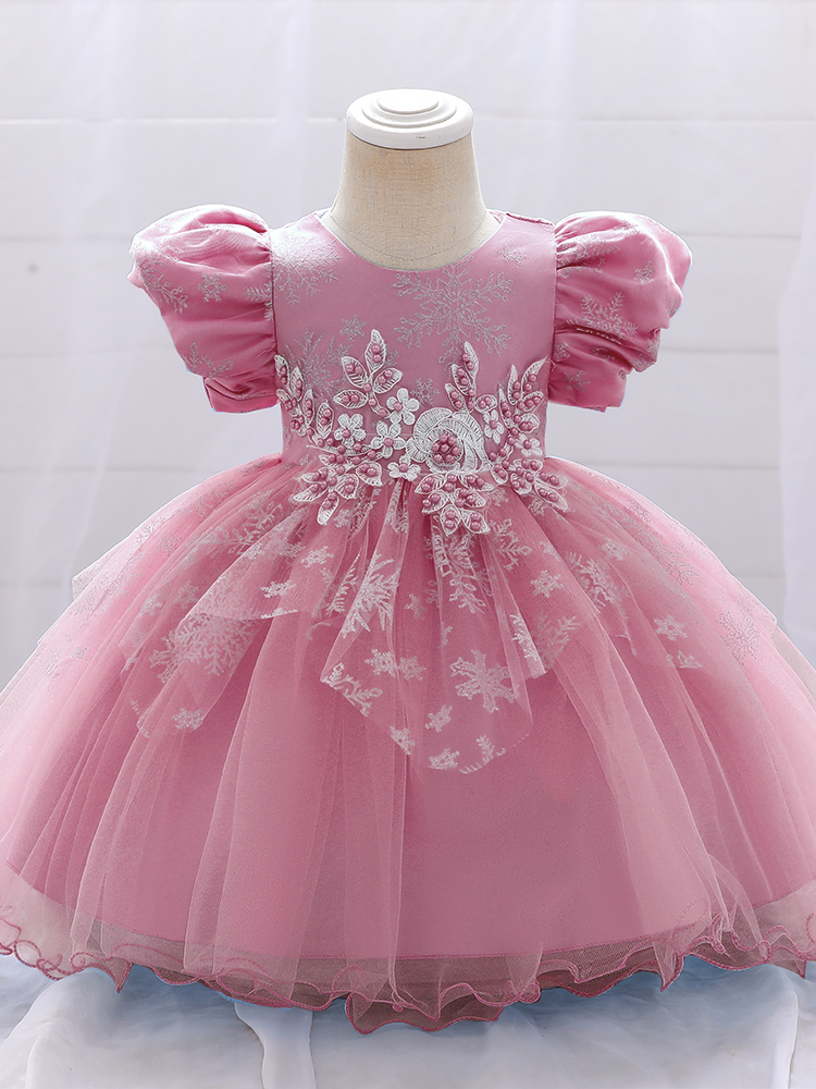 Girls Winter Holiday Dress | Toddlers Sparkle Lace Princess Dress