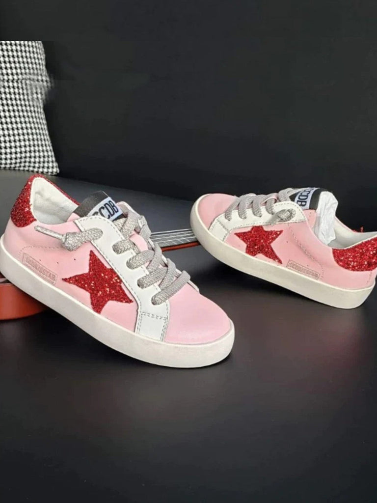 Red glitter sneakers deals