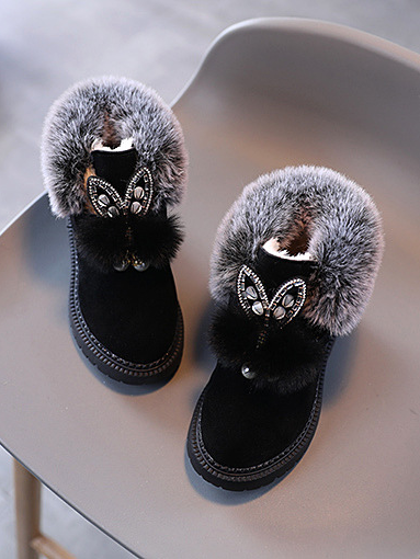 Shoes By Liv & Mia | Cute Faux Fur Butterfly Boots - Mia Belle Girls