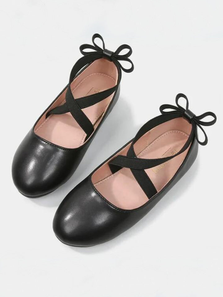 Girls Elegant Bow-Tie Ballet Flats by Liv and Mia