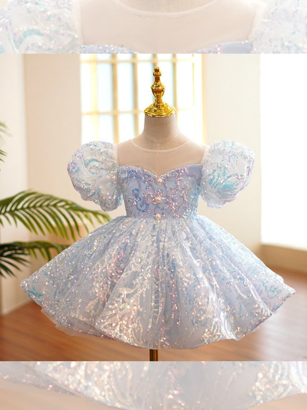 Mia Belle Girls Sequin Cupcake Princess Dress | Girls Formal Dress