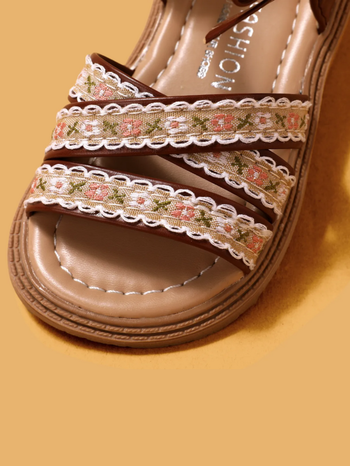 Boho Floral Sandals By Liv and Mia