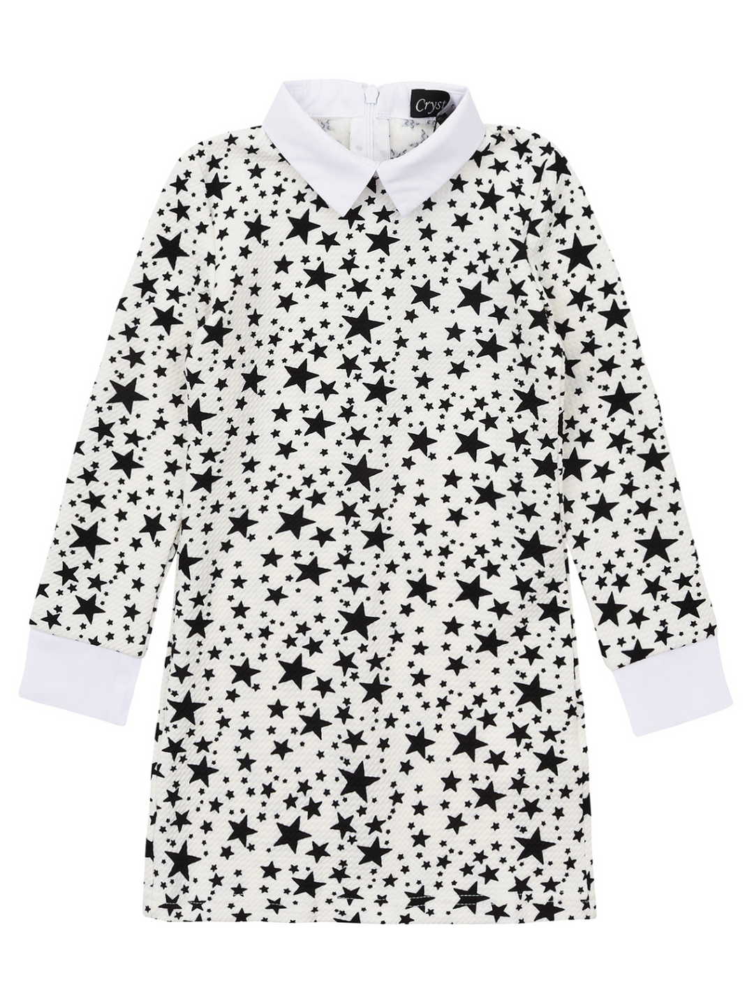 Kids Couture x Mia Belle Girls White Star Print Collared Dress Size 5/11