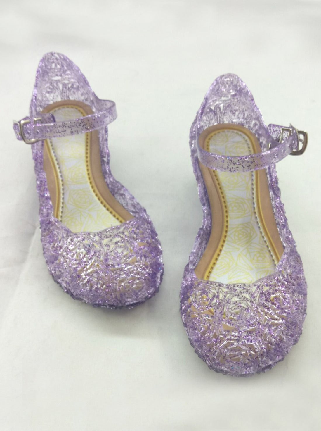 Kids Shoes By Liv Mia Girls Purple Glitter Rose Jelly Flats Shoes Mia Belle Girls