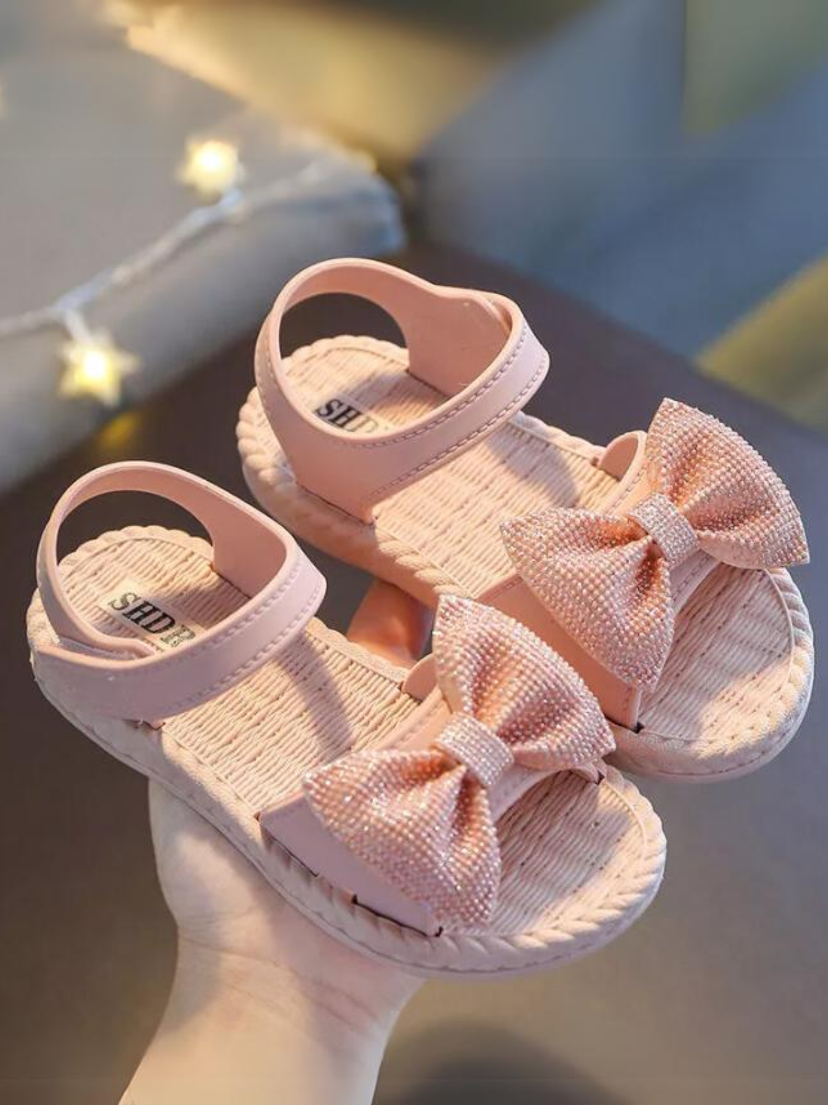 Darling Diva Sparkle Bow Sandals By Liv and Mia