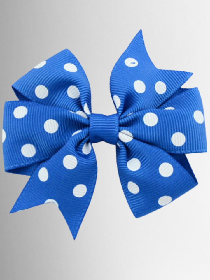 Girls Polka Dot Hair Bow Clip