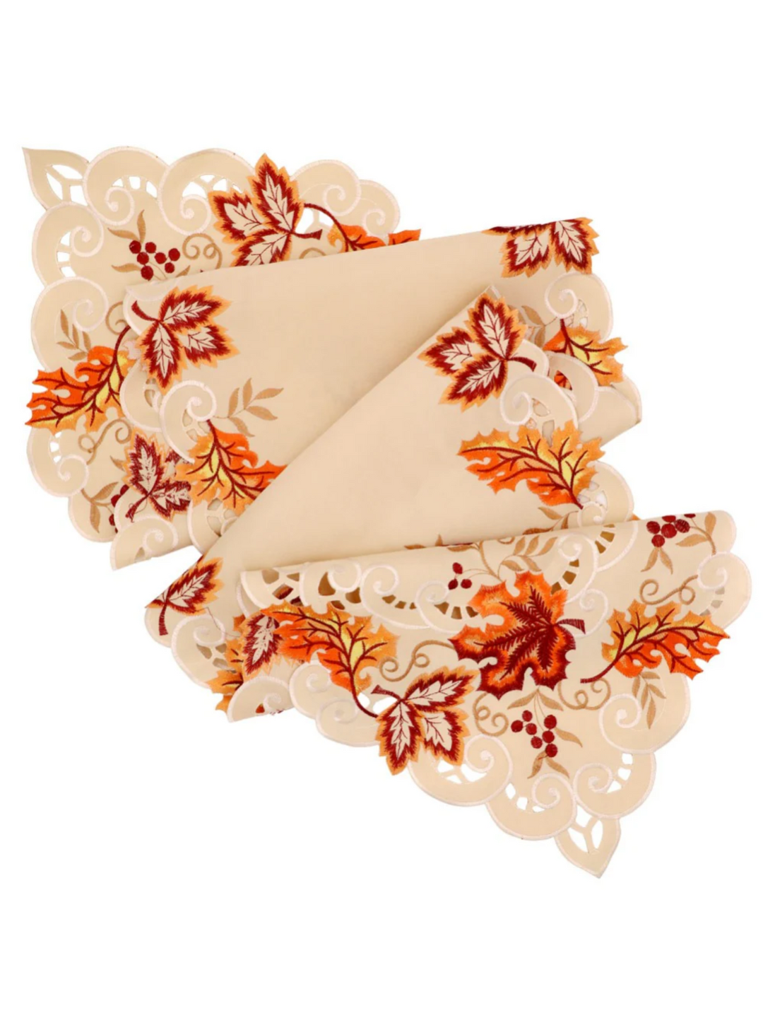 Thanksgiving Fall Harvest Maple Leaf Table Runner