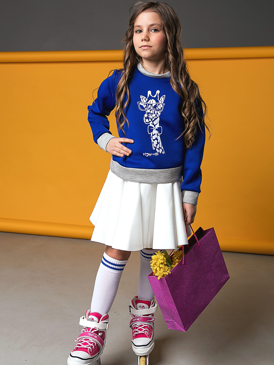 Sleek & Sassy White Tennis Skirt by Kids Couture