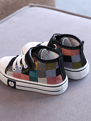 Back To School Shoes | Color Blocks Canvas Sneakers | Mia Belle Girls