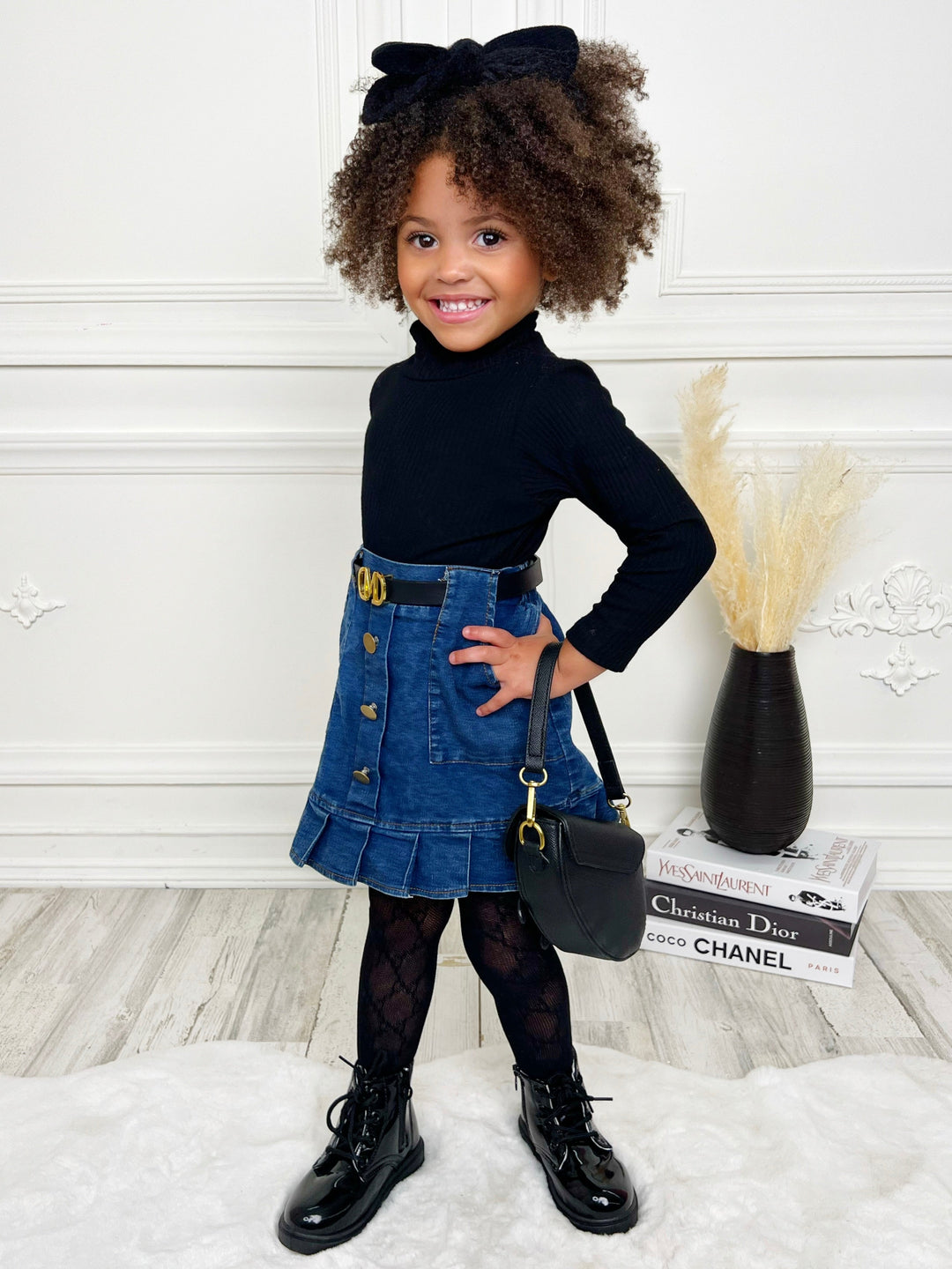 Mia Belle Girls Denim Skirt Set | Cute Outfits For Girls