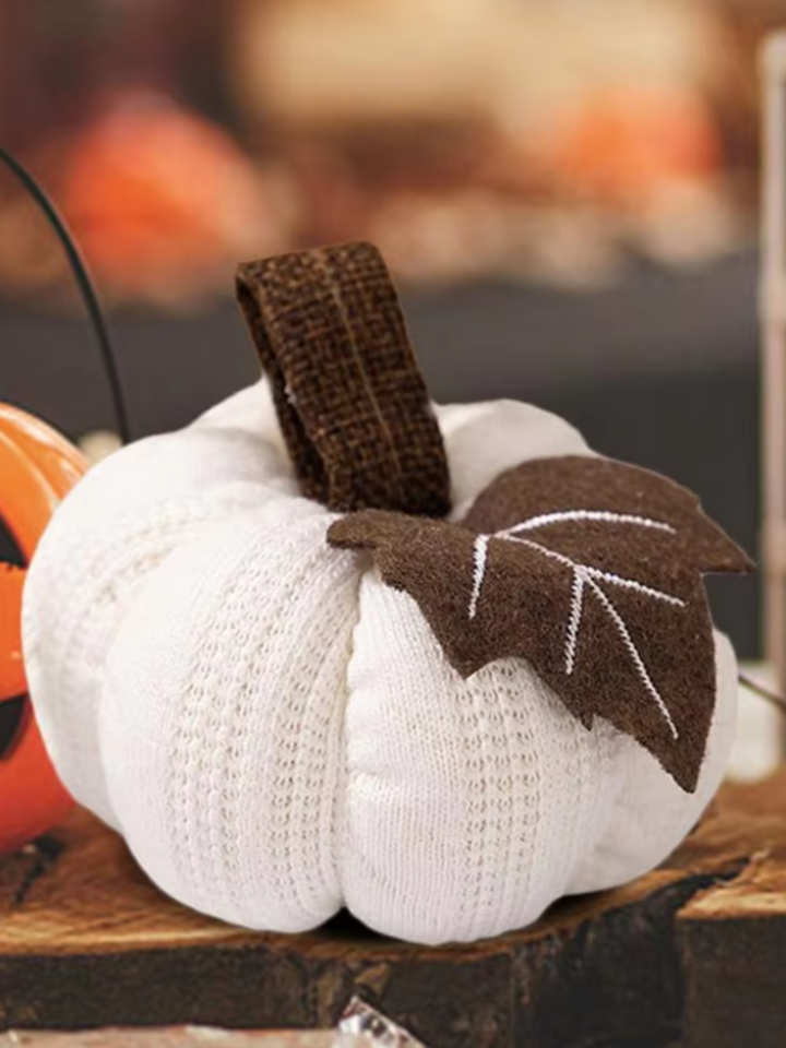 Cozy Fall Decorative Crochet Pumpkins Table Centerpiece Decor