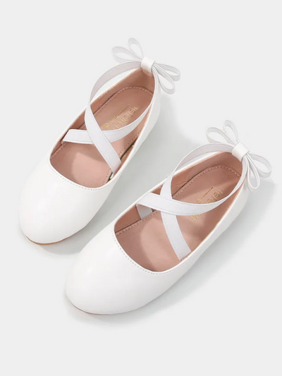 Girls Elegant Bow-Tie Ballet Flats by Liv and Mia