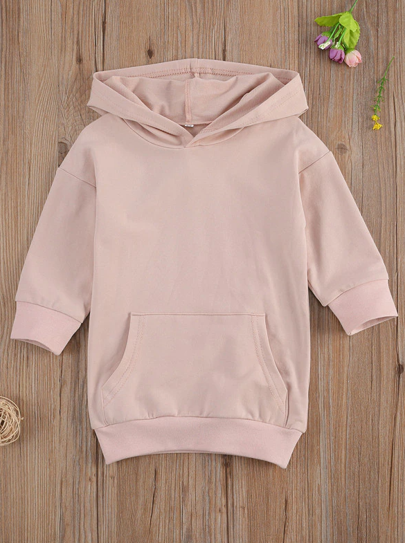 Girls Sweaters | Oversized Pink Kangaroo Hoodie | Mia Belle Girls