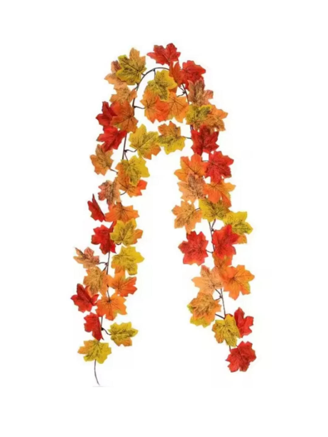 Perfect for Thanksgiving & Halloween  Festive Fall Maple Leaf Garland Decor