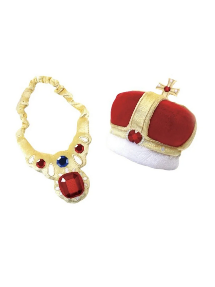 Majestic King Crown and Necklace Pet Halloween Costume