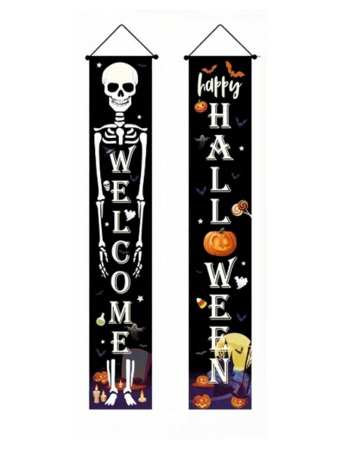 Spooky Halloween Hanging Door Curtain Banner Set