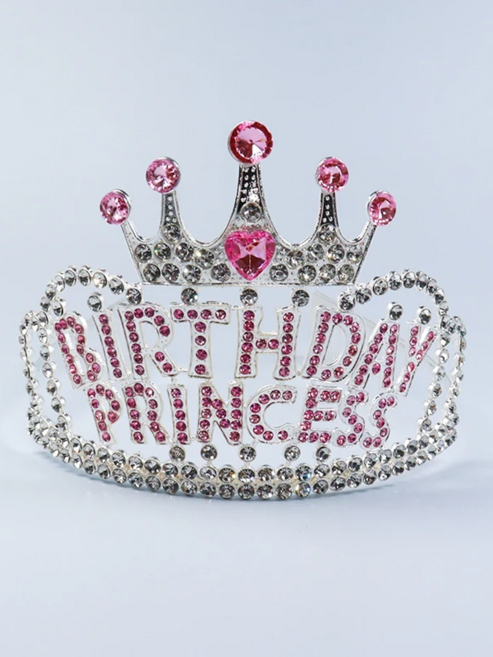 Birthday Princess Rhinestone Crystal Tiara - Sparkling Crown for Special Celebrations