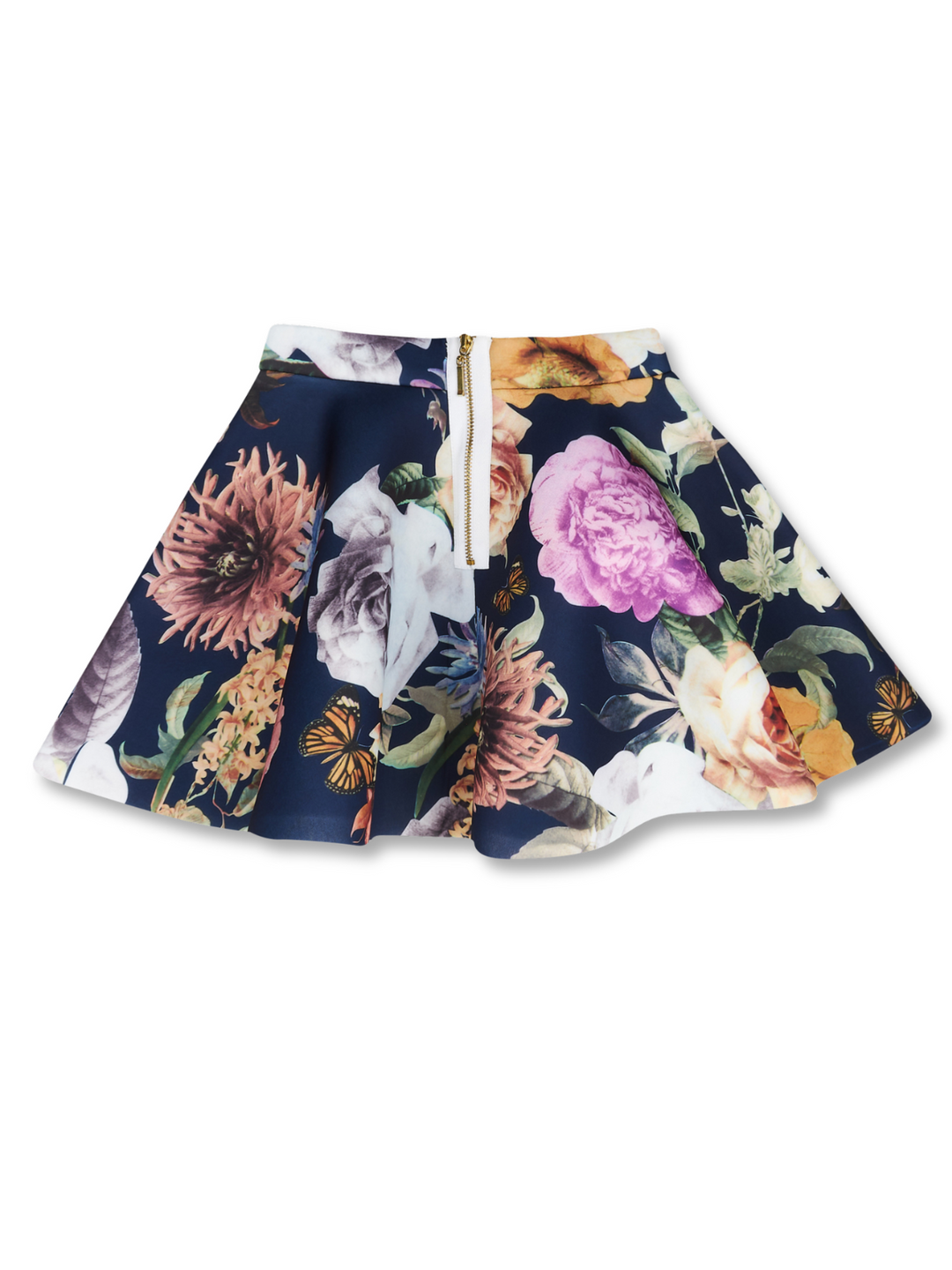 Kids Couture x Mia Belle Girls Navy Floral Print Tennis Skirt Size 5/11