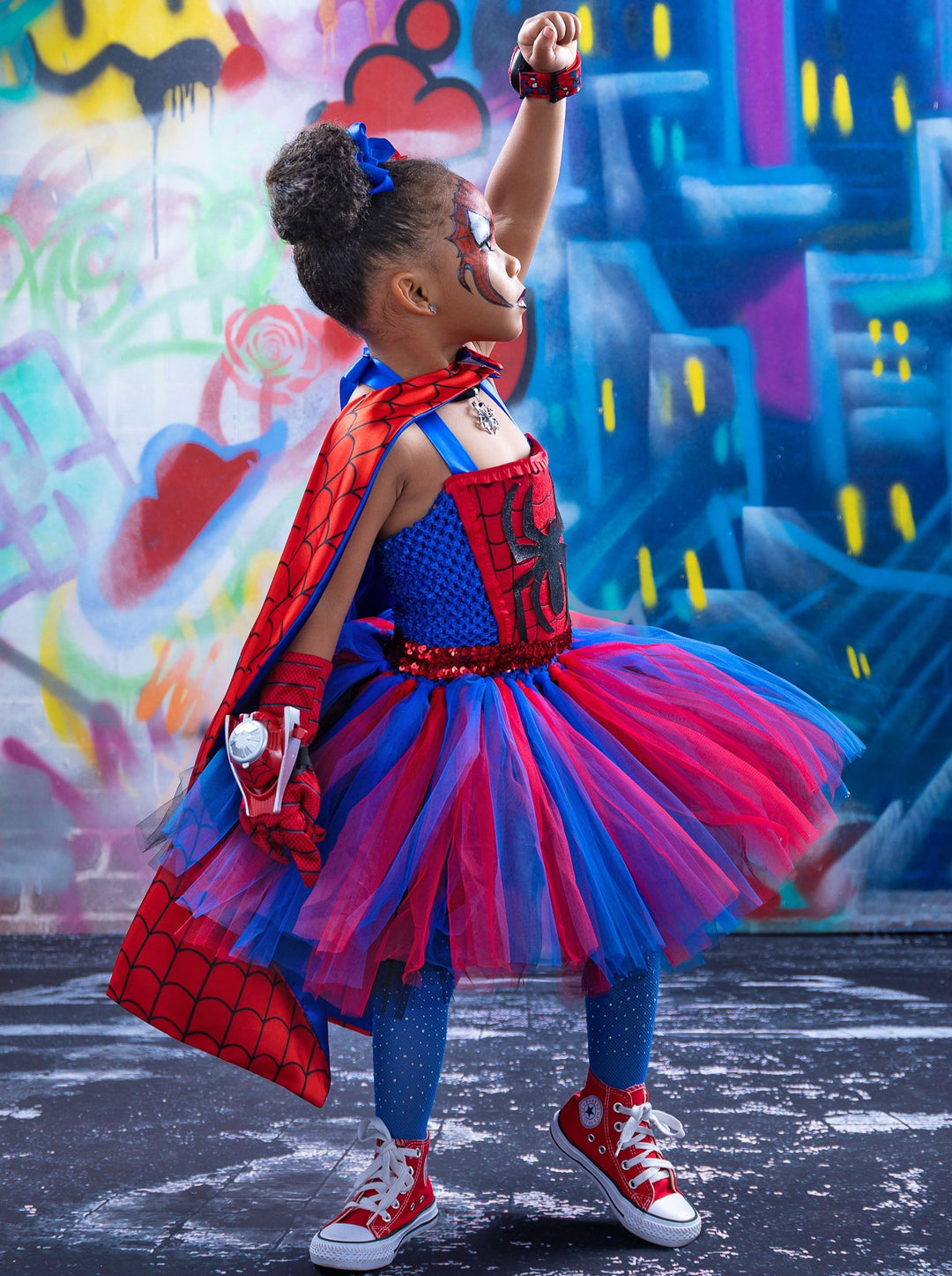 Girls Halloween Costume | Spider-Girl Inspired Tutu Dress | Mia Belle Girls