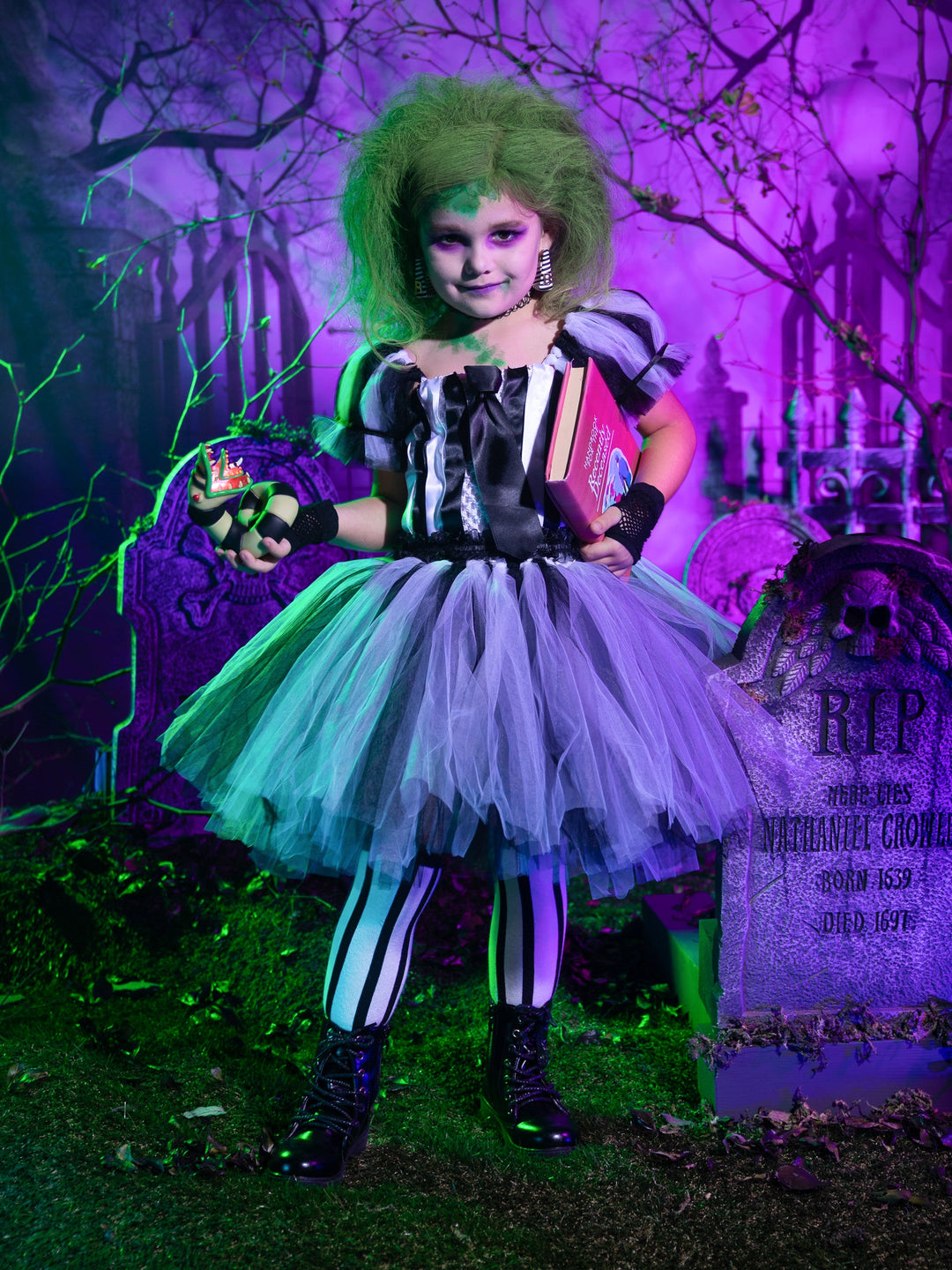 Girls Halloween Costumes | Beetlejuice Inspired Dress - Mia Belle Girls