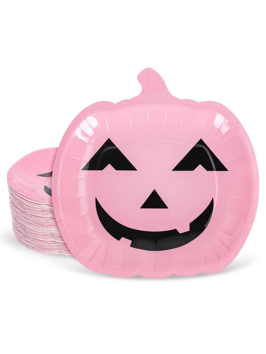 Pink Halloween Pumpkin 10 Piece Plate Set