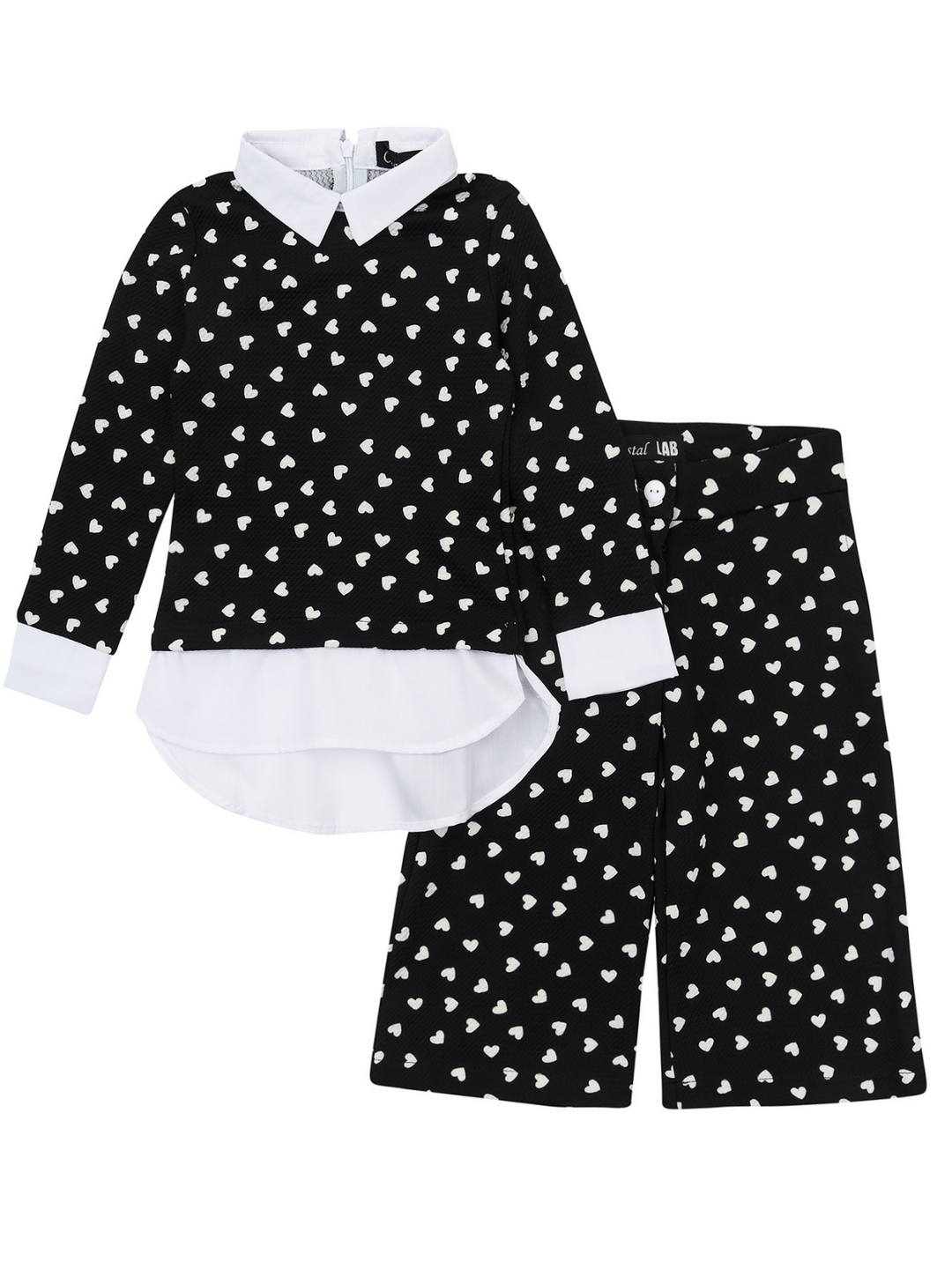 Kids Couture x Mia Belle Girls Mommy & Me Heart Print Dressy Pants Set Size 5/11 Girls XS/M Women