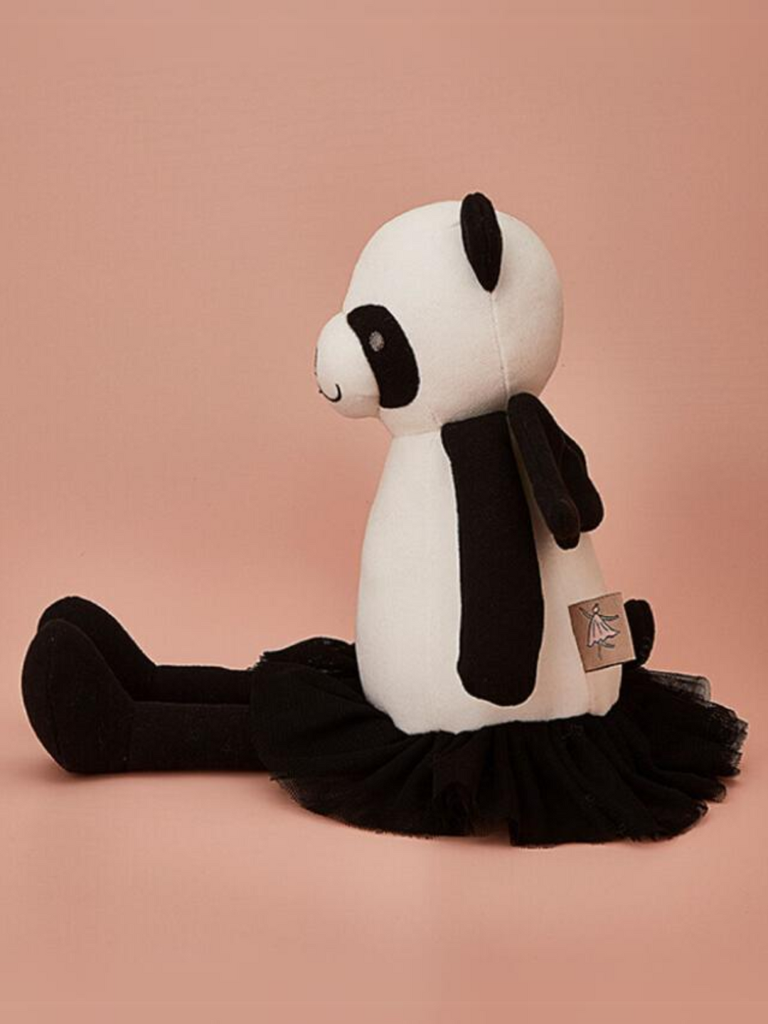 Girls Cute and Cuddly Panda Plush Toy in Elegant Black Tutu Dress