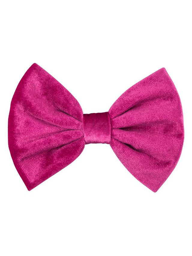 Girls Accessories | Vibrant Velvet Bow Hair Clip 5" - Mia Belle Girls